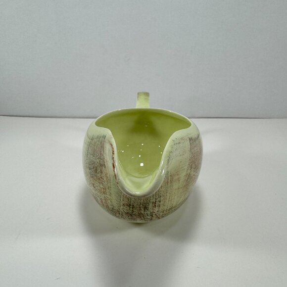 Vintage Vernon Ware Raffia Gravy Boat Green Brown Mid Century MCM - Picture 5 of 13